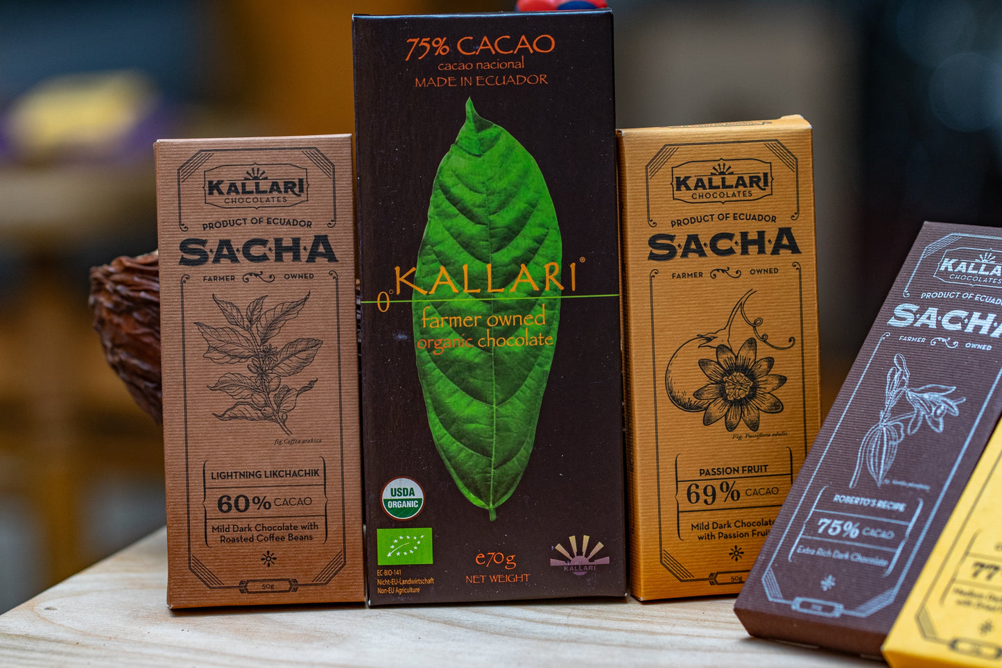 SACHA Likchachik 60% Kakao-Schokolade (Geröstete Kaffeebohnen)