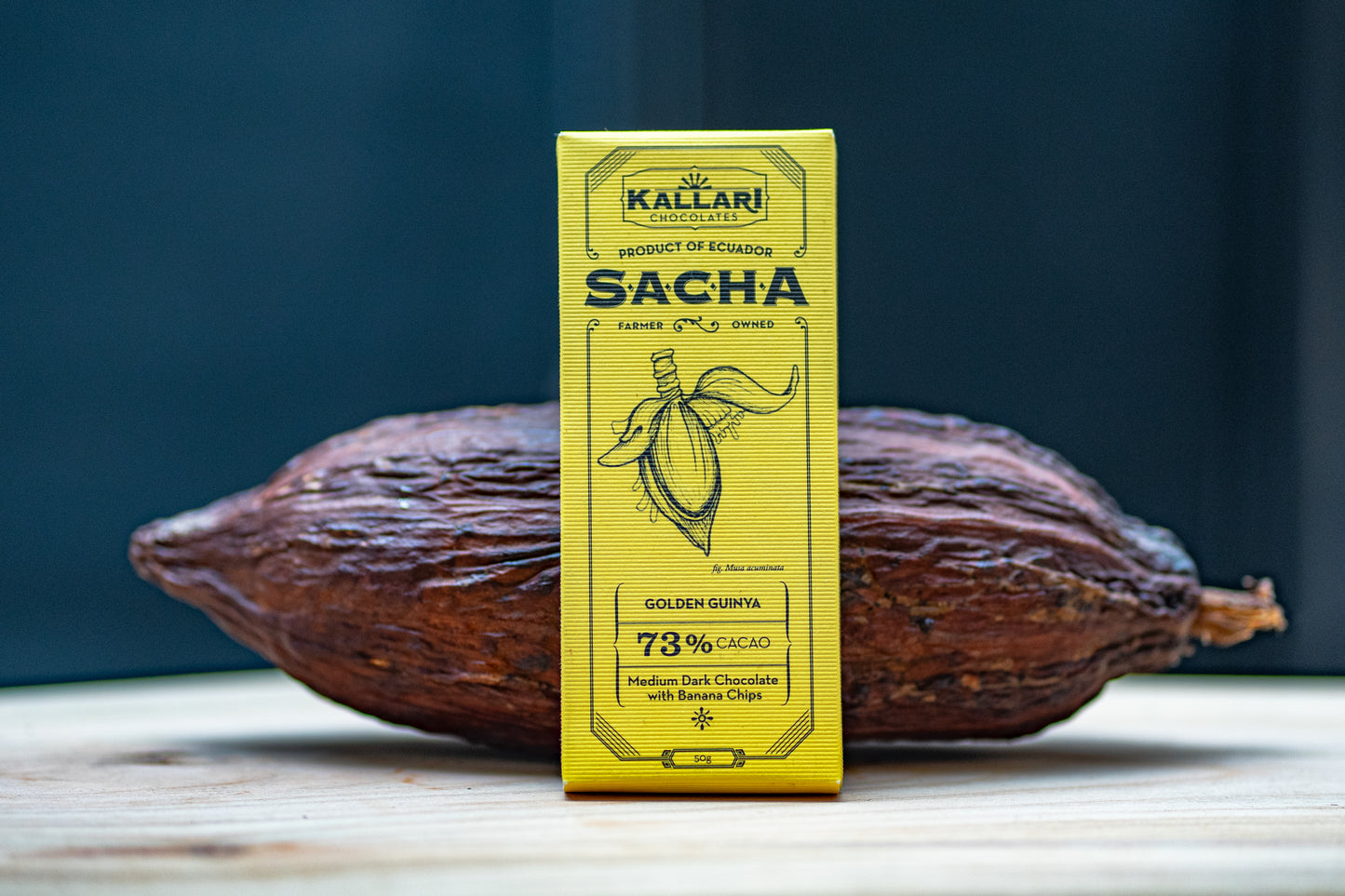 SACHA Guinya 73% Kakao-Schokolade (Getrocknete Banane)